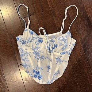 Glass is cropped toile cami